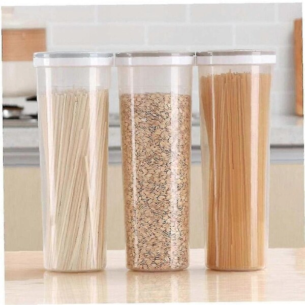 JOYBUY Spaghetti & Cutlery Storage Box - Noodle Container with Chopsticks Compartments