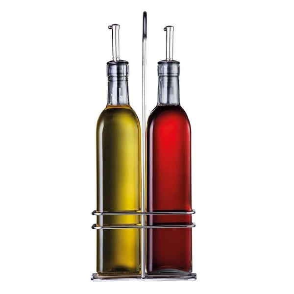 JOYBUY 500ml Oil and Vinegar Set - Glass Bottles for Kitchen Condiment Storage