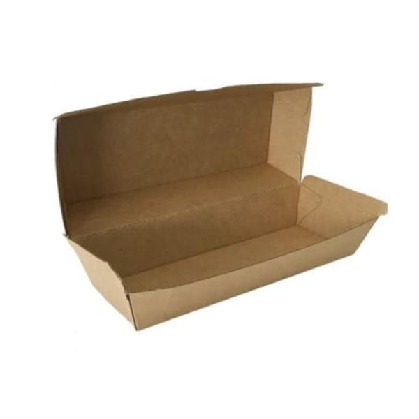 JOYBUY 100pcs Kraft Brown Hot Dog Boxes - Bulk Takeaway Party Packaging