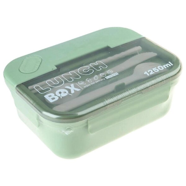 JOYBUY Green Bento Lunch Box – Portable Compartment Food Container for Adults & Kids