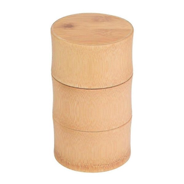 JOYBUY Portable Bamboo Tea Canister - Storage Box for Tea & Coffee Beans
