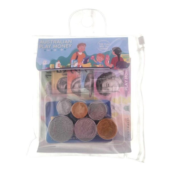 Australian Play Money Set with Pretend Credit Card