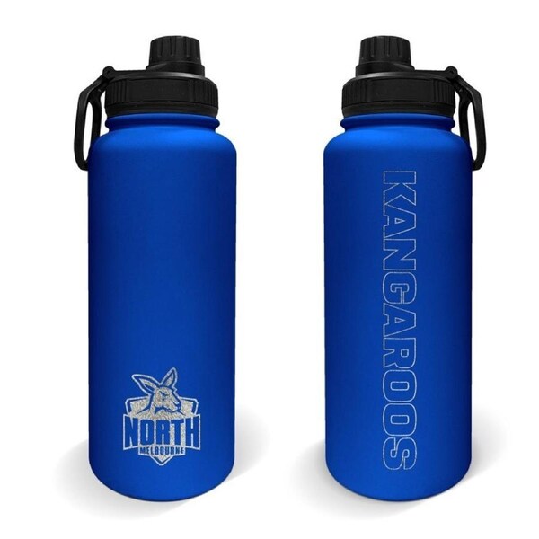 AFL Stainless Steel 960mL Drink Bottle - North Melbourne Kangaroos