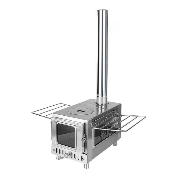 Glasshaus Co. Portable Tent Heating Stove Fire Wood Heater Camping Cooking BBQ Burning Stove w/ Bag