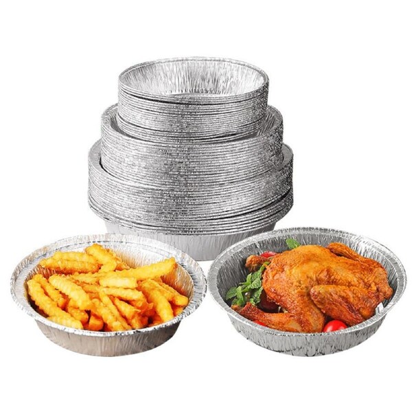 JOYBUY Non Stick Aluminum Foil Liners Air Fryer Disposable Oil Proof Steaming Basket Drip Pan Tray Air Fryer Accessories