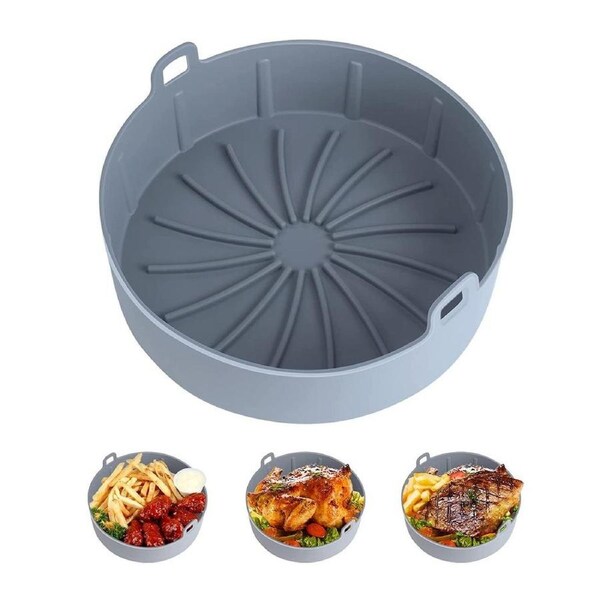 JOYBUY Air Fryer Reusable Liner 19CM (7.5-inch), FGSAEOR Airfryer Oven Insert Silicone Bowl, Replacement of Parchment Paper Liners