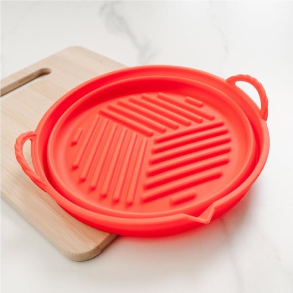 JOYBUY Collapsible Silicone Air Fryer Oven Microwave Liner Round