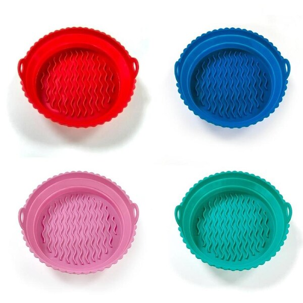 JOYBUY 4Pcs Silicone Air Fryer Mat Insulated Tray Mat Baking Tray Oven Baking Mat
