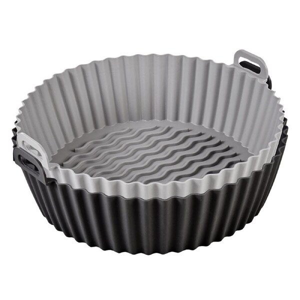 JOYBUY Masterpro Reusable Silicone Air Fryer Insert 2 Piece Set - Round