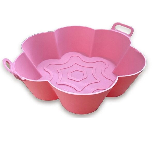 JOYBUY 3D Flower Shape Air Fryer Silicone Pot Air Fryers Oven Accessories Baking Tray Non-stick Pan