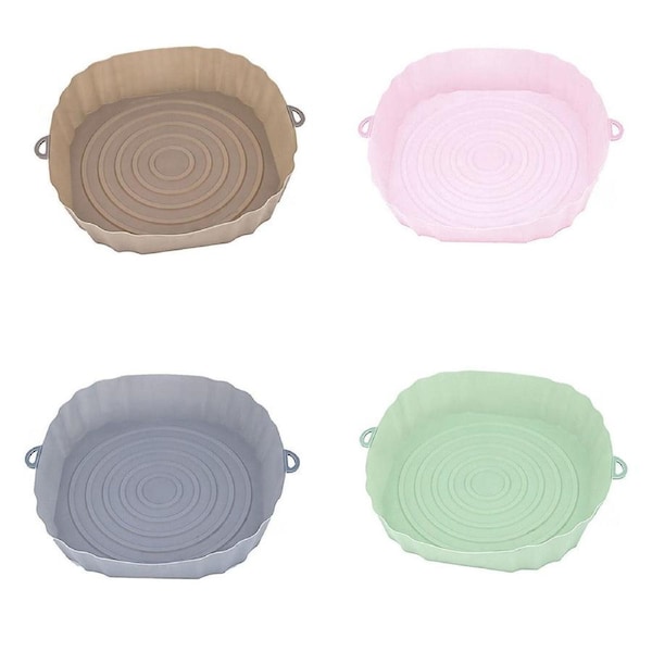 JOYBUY Air Fryer Silicone Pot Air Fryer Basket Liner Non-Stick Reusable Baking Tray - 2x