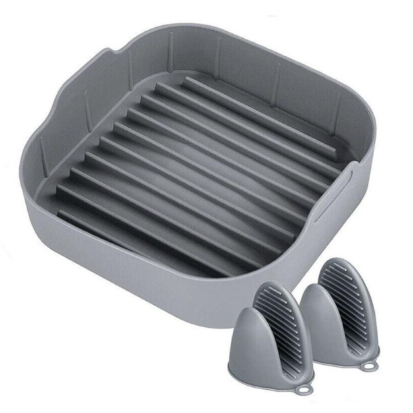 JOYBUY Air Fryer Liner Air Fryer Basket Silicone Pot Non-Stick Baking Tray Reusable Mat