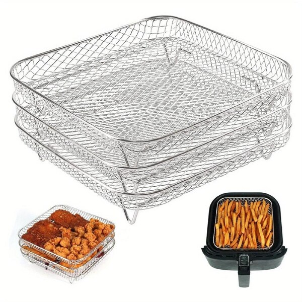JOYBUY 3-Tier Stainless Steel Air Fryer Rack Set