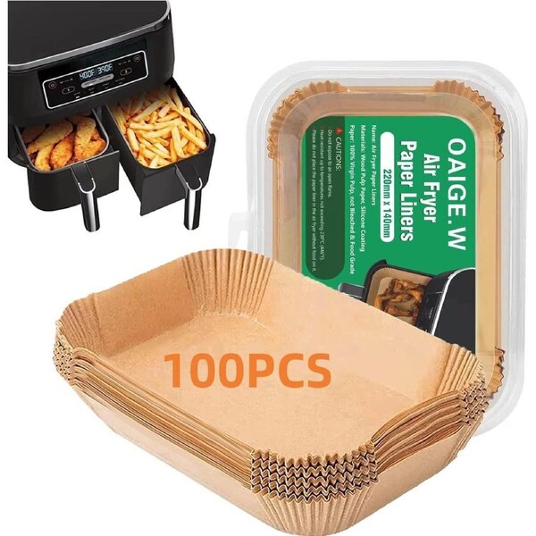 JOYBUY Air Fryer Liner 100PCS NonStick, Compatible Ninja Salter, Dual Zone