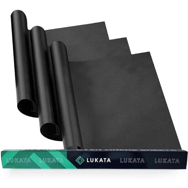 JOYBUY Lukata Large Heavy Duty Oven Liner (3 Pack) - Teflon Oven Liners for Bottom of Oven for Gas, Electric and Fan Assisted Ovens - Reusable Non-Stick Oven Mats for Bottom of Oven - BPA Free