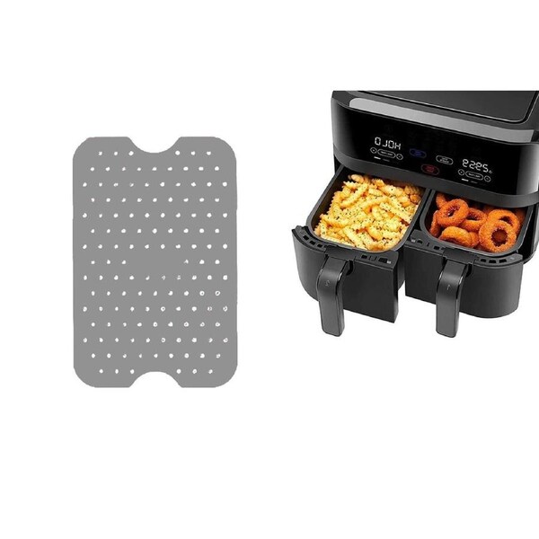 JOYBUY Basket Air Fryer Liners Reusable Silicone Non-Stick Air Fryer Liners-Grey