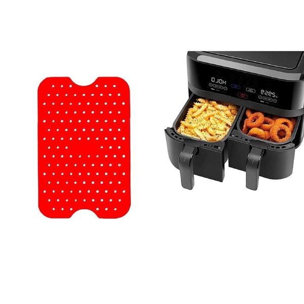 JOYBUY Basket Air Fryer Liners Reusable Silicone Non-Stick Air Fryer Liners-Red