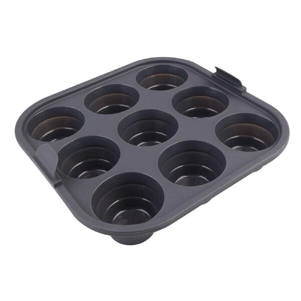 JOYBUY Daily Bake Silicone Square Collapsible Air Fryer 9-Cup Mini Muffin Pan 22cm