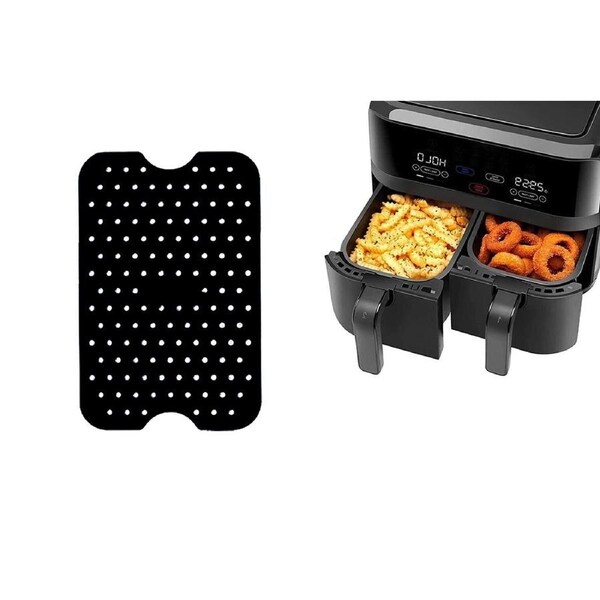 JOYBUY Basket Air Fryer Liners Reusable Silicone Non-Stick Air Fryer Liners-Black