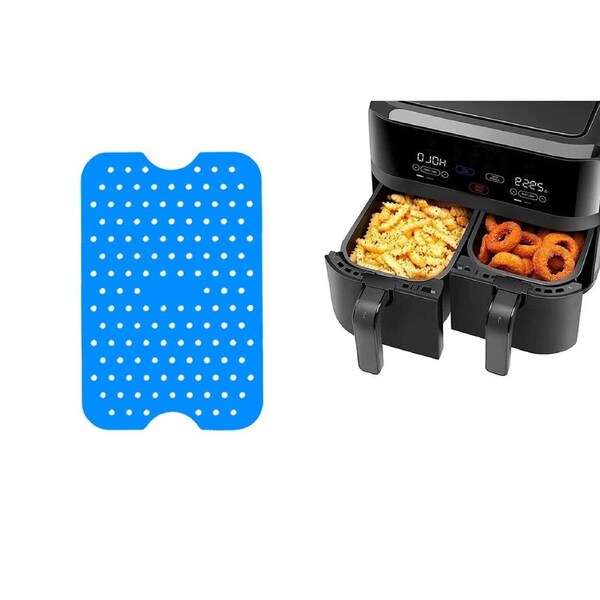 JOYBUY Basket Air Fryer Liners Reusable Silicone Non-Stick Air Fryer Liners-Blue