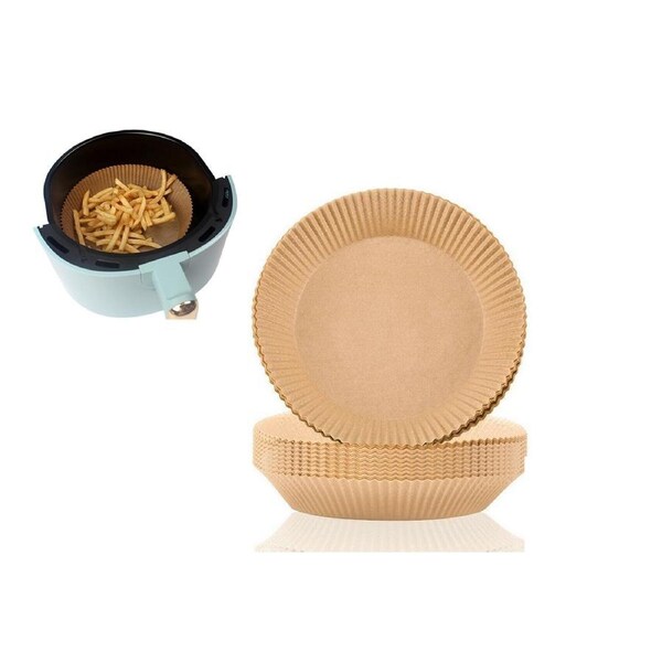 JOYBUY 60 PCS Air Fryer Disposable Paper Liner for Microwave Non-Stick-Dark brown