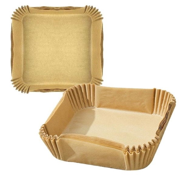 JOYBUY Ozoffer 100Pcs Disposable Square Air Fryer Paper Liner Non-Stick Baking Paper Liners