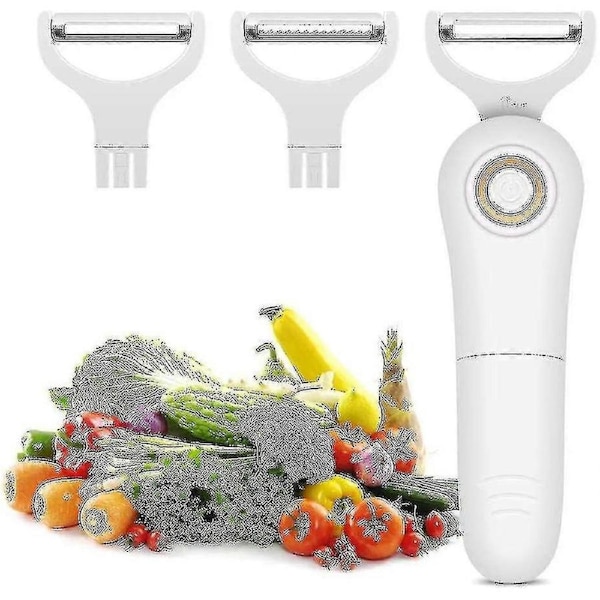 JOYBUY Electric Peeler With 3 Stainless Steel Blades, 3 In 1 Electric Potato Peeler Set