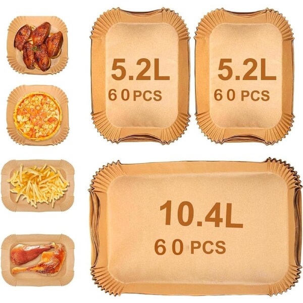 JOYBUY FOHOA 180 Piece Air Fryer Liners for Ninja Foodi Flex Drawer Disposable Parchment Paper