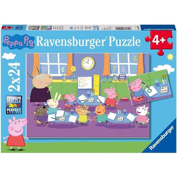 Ravensburger - Peppa Pig At School Puzzle 2x24pc