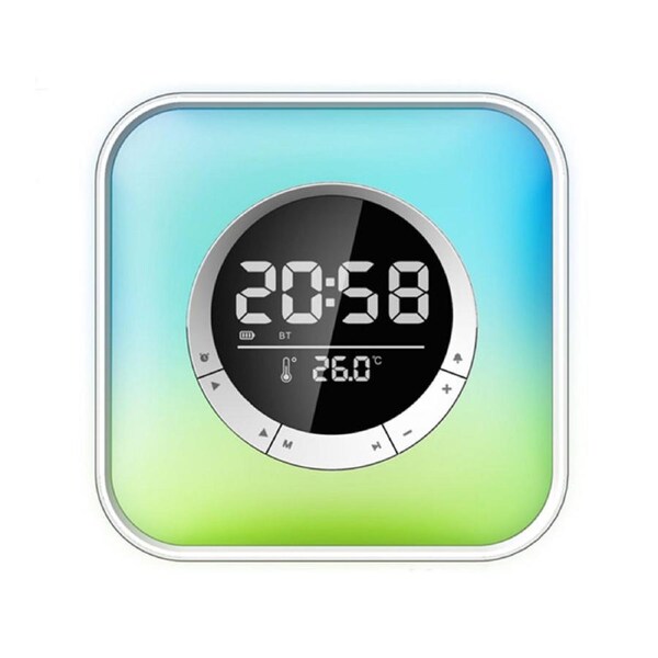 Catzon Stereo Bluetooth Speaker With Alarm Clock And Temperature Display
