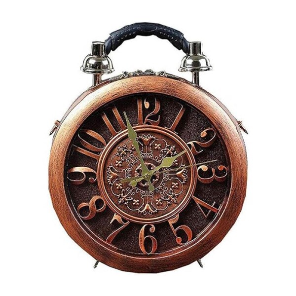 Catzon Clock Crossbody Purse for Women PU Leather Steampunk Messenger Bag-Brown
