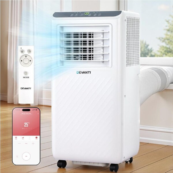 3-in-1 Devanti Portable Air Conditioner Dehumidifier Fan 7000BTU