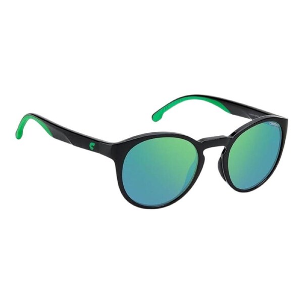 Carrera Men’s Sunglasses 8056/S Black Frame Green Mirror 51mm Round 7ZJ/Z9
