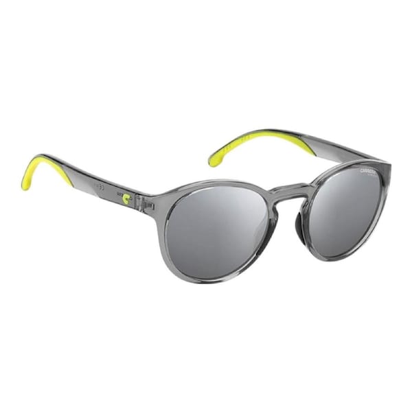 Carrera Men’s Sunglasses 8056/S KB7/T4 Transparent Grey Silver Mirror 51mm Round
