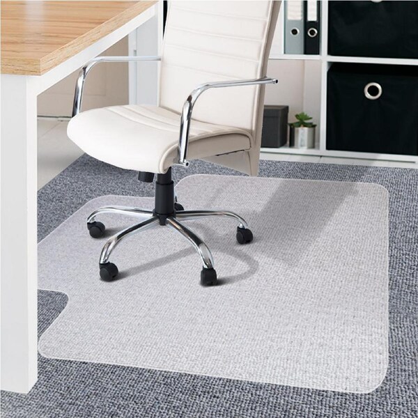 Marlow Chair Mat Protector for Carpeted Floors with Extension 120x90cm - Opaque White