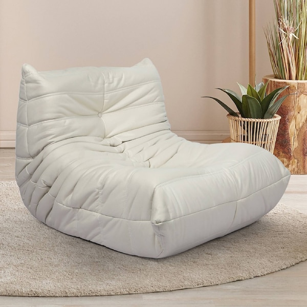 1-Seater Accent Chair Levede Lazy Sofa Lounge - Beige/Grey Beige