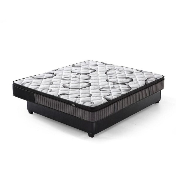 Foret King Bed Mattress 9 Zone Euro Top Spring Memory Foam Super Firm 24cm