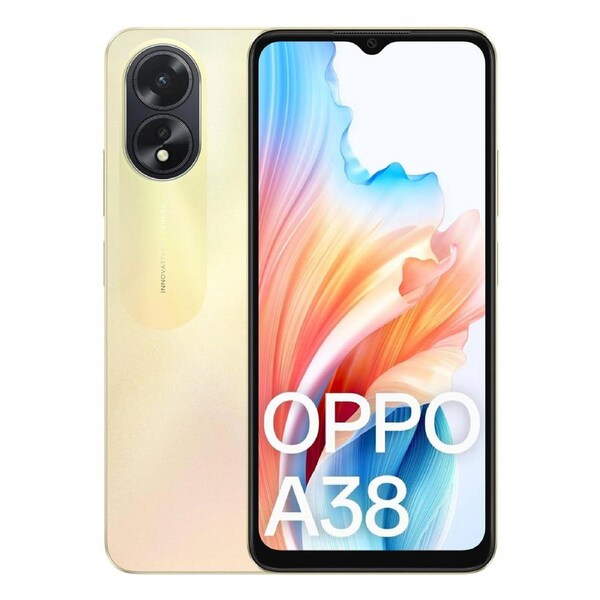 OPPO A38 (Dual Sim, 128GB/4GB, 6.56'', CPH2579) Gold