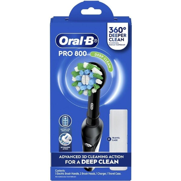 Oral-B Pro 800 Deep Clean Electric Toothbrush - Black