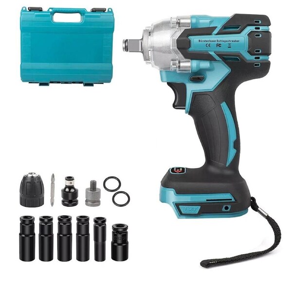 1/2" Electric Wrench Cordless Rattle Gun Brushless Impact Drill Suit Makita 18V (No Battery)