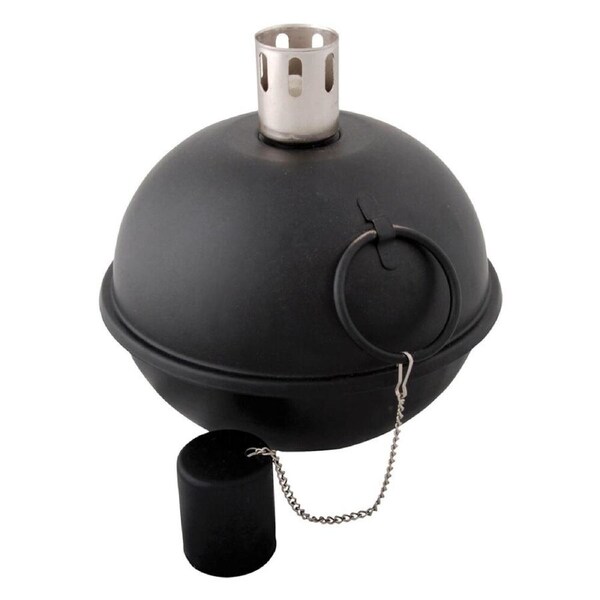 Esschert Design Tumbletorch Powder Coated Metal Wind-Resistant Wick Large Black