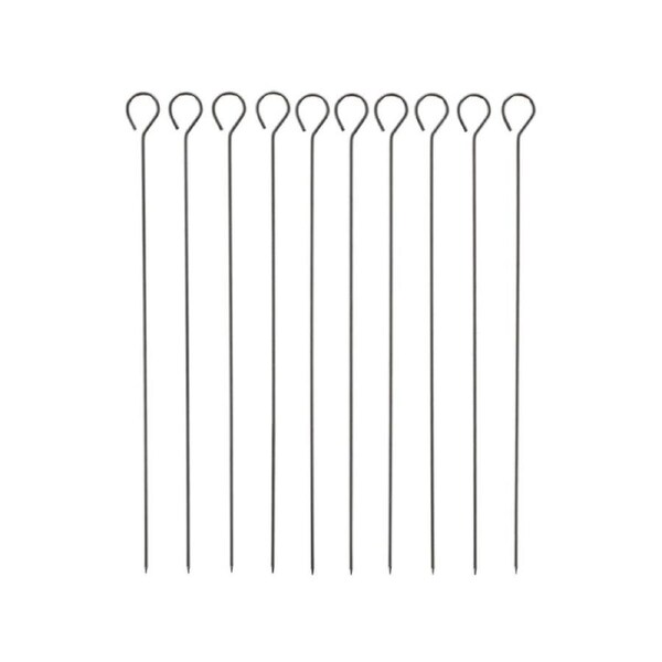 10pc Esschert Design Barbecue Skewer Stainless Steel Cooking Utensil Silver