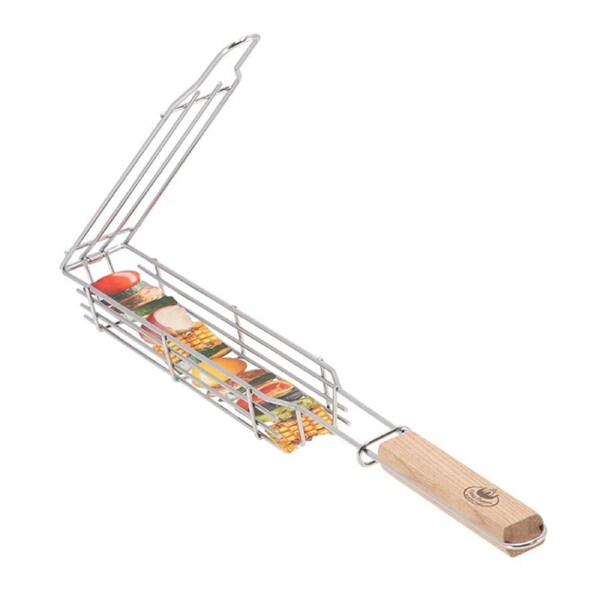 Esschert Design Barbecue Vegetable Holder Stainless Steel BBQ Cooking Silver