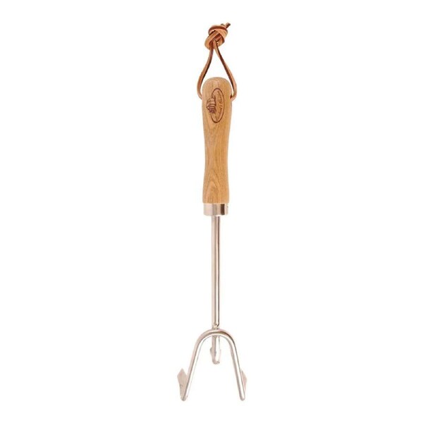 Esschert Design Stainless Steel Hand Rake/Cultivator Gardening Tool Natural