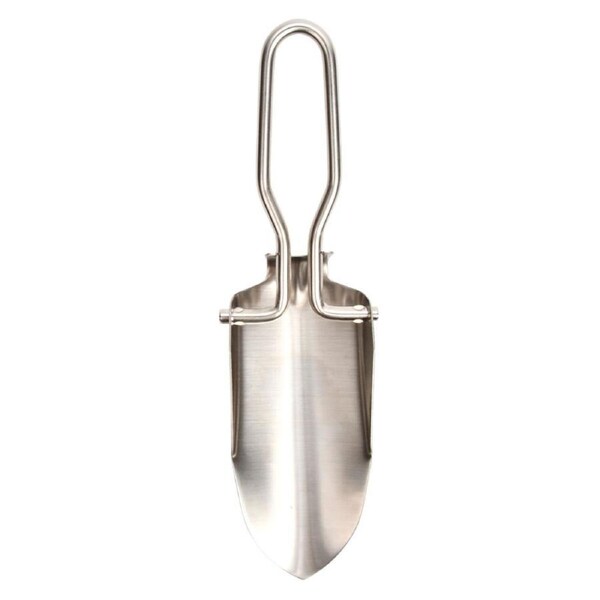 Esschert Design Folding Hand Shovel Stainless Steel Garden Tool 22.6cm Silver