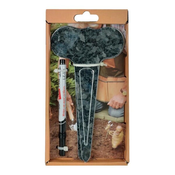 6pc Esschert Design Plant Label Zinc w/ Waterproof Garden Marker 19.3cm Silver