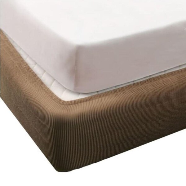 Linen Easy Fit Quilted Elastic Fitted Valance Bed Skirt Double