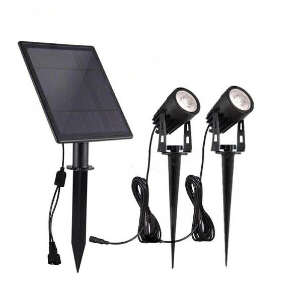 Solar Spot Lights LED Garden Outdoor Pathway Lawn Fence Lamp Spotlight Light 2 x LEDs