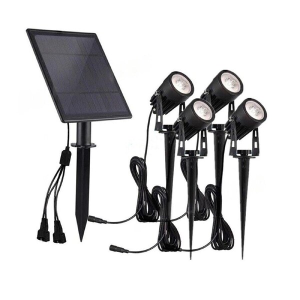 Solar Spot Lights LED Garden Outdoor Pathway Lawn Fence Lamp Spotlight Light 4 x LEDs