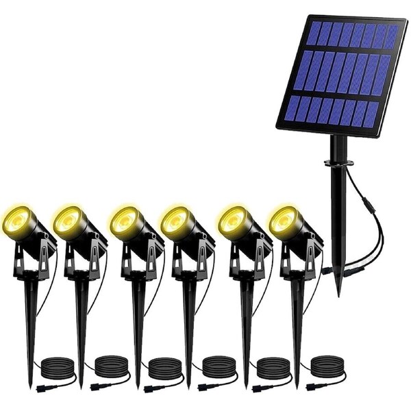 Solar Spot Lights LED Garden Outdoor Pathway Lawn Fence Lamp Spotlight Light 6 x LEDs